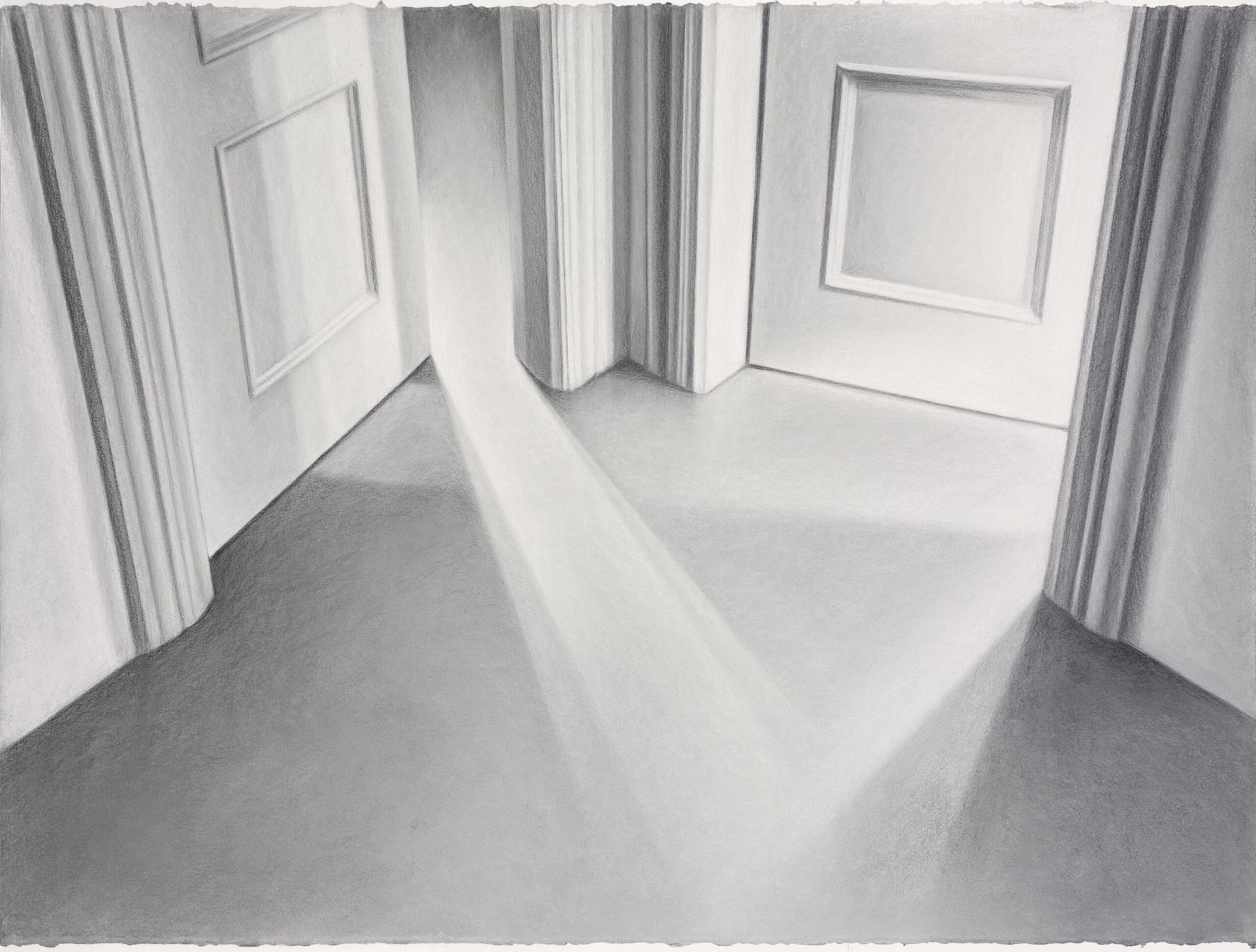 2020. Lápiz y tiza sobre papel gris. 56 x 76 cm